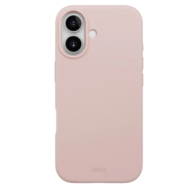 UNIQ Lino dėklas skirtas Apple iPhone 17 Magclick Charging rožinės spalvos aprašymas - Prekės nuotrauka
