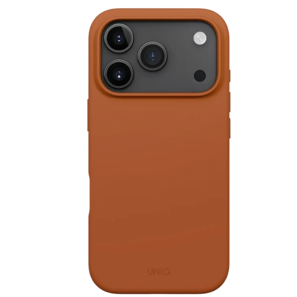 UNIQ Lino dėklas skirtas Apple iPhone 17 Pro Magclick Charging oranžinės spalvos aprašymas - Prekės nuotrauka