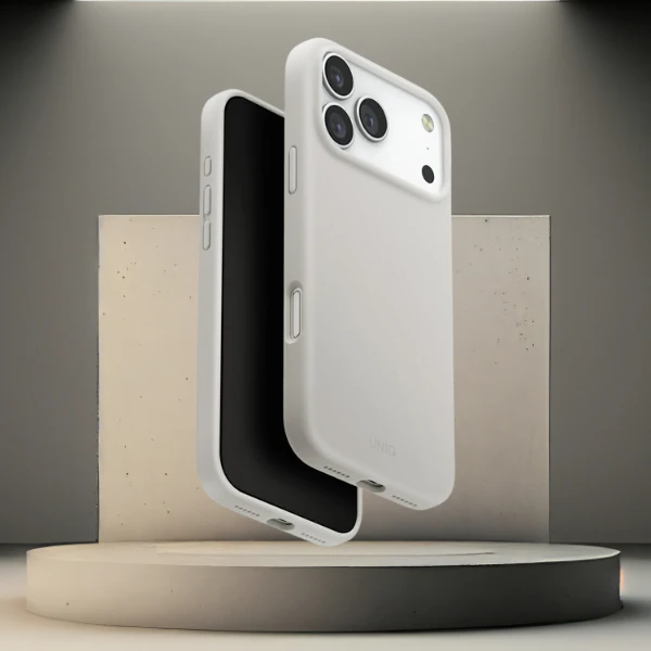 UNIQ Lino dėklas skirtas Apple iPhone 17 Pro Max Magclick Charging Light pilkos spalvos aprašymas - Prekės nuotrauka UNIQ Lino dėklas skirtas Apple iPhone 17 Pro Max Magclick Charging Light pilkos spalvos aprašymas - Prekės nuotrauka