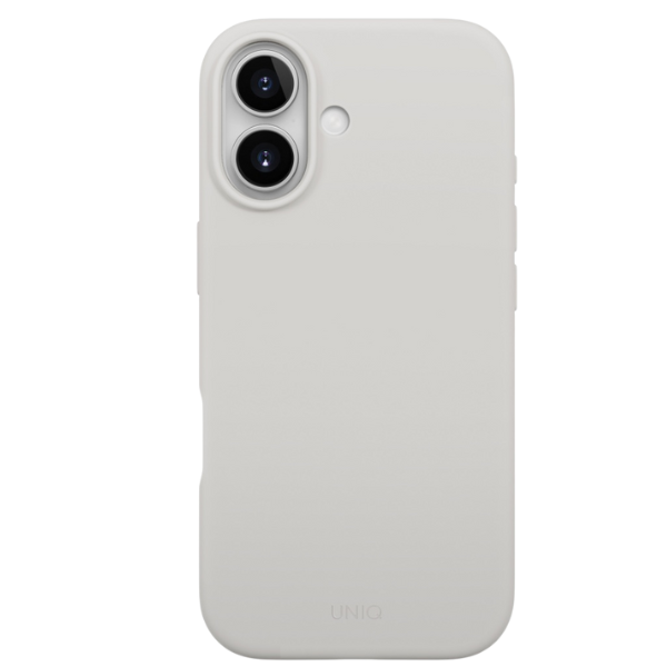 UNIQ Lino dėklas, skirtas iPhone 17 Magclick įkrovimui, šviesiai pilkas aprašymas - Prekės nuotrauka