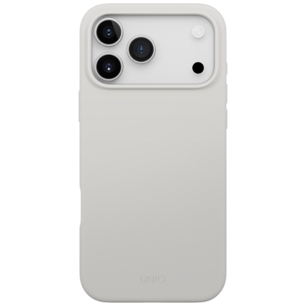 UNIQ Lino dėklas skirtas iPhone 17 Pro Max Magclick Charging šviesiai pilkas aprašymas - Prekės nuotrauka