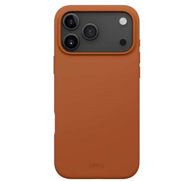 UNIQ Lino dėklas skirtas iPhone 17 Pro Max Magclick Charging oranžinės spalvos aprašymas - Prekės nuotrauka