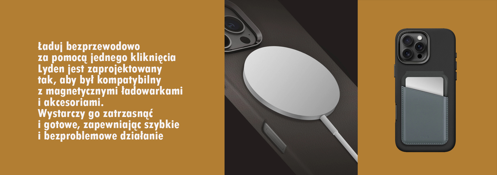 UNIQ Lyden dėklas iPhone 16 Plus 6.7″ Magclick Charging juodos spalvos Dallas juodos spalvos aprašymas - Prekės nuotrauka