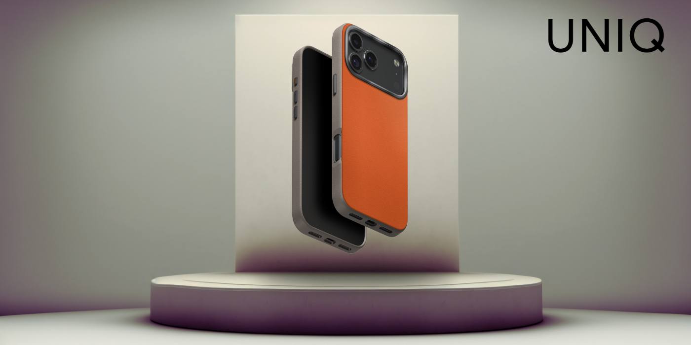 UNIQ Lyden DS Dėklas iPhone 17 Pro MagClick įkrovimui Oranžinė/Pilka aprašymas - Prekės nuotrauka