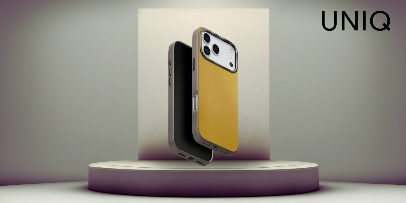 UNIQ Lyden DS Dėklas iPhone 17 Pro Max Magclick Įkrovimas Geltona/Pilka aprašymas - Prekės nuotrauka