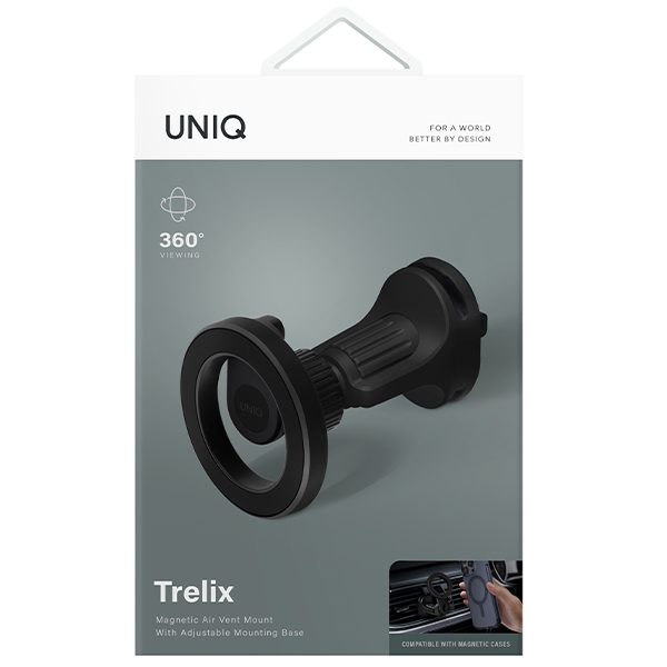 UNIQ magnetic holder alone Trelix Car Air Vent Mount juodos spalvos/midnight juodos spalvos aprašymas - Prekės nuotrauka UNIQ magnetic holder alone Trelix Car Air Vent Mount juodos spalvos/midnight juodos spalvos aprašymas - Prekės nuotrauka