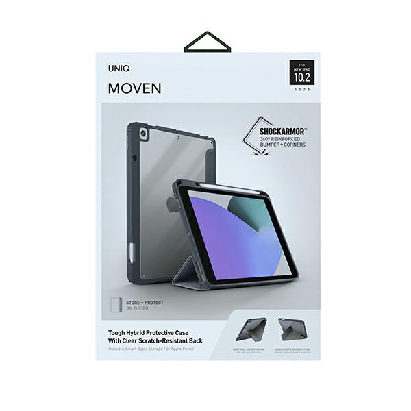 UNIQ Moven Dėklas Apple iPad 10.2″ (2021/2020/2019) charcoal pilkos spalvos aprašymas - Prekės nuotrauka