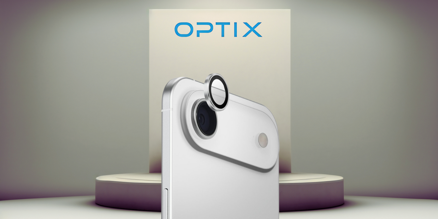 UNIQ Optix aliumininis kameros objektyvo apsauginis stikliukas, skirtas iPhone Air su aplikatoriumi, sidabrinis aprašymas - Prekės nuotrauka