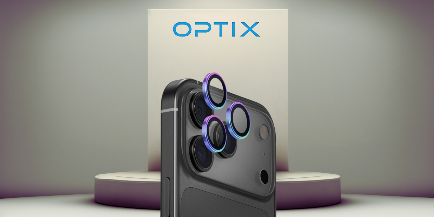 UNIQ Optix aliumininis kameros objektyvo apsauginis stikliukas, skirtas iPhone 17 Pro / iPhone 17 Pro Max su opal aplikatoriumi aprašymas - Prekės nuotrauka