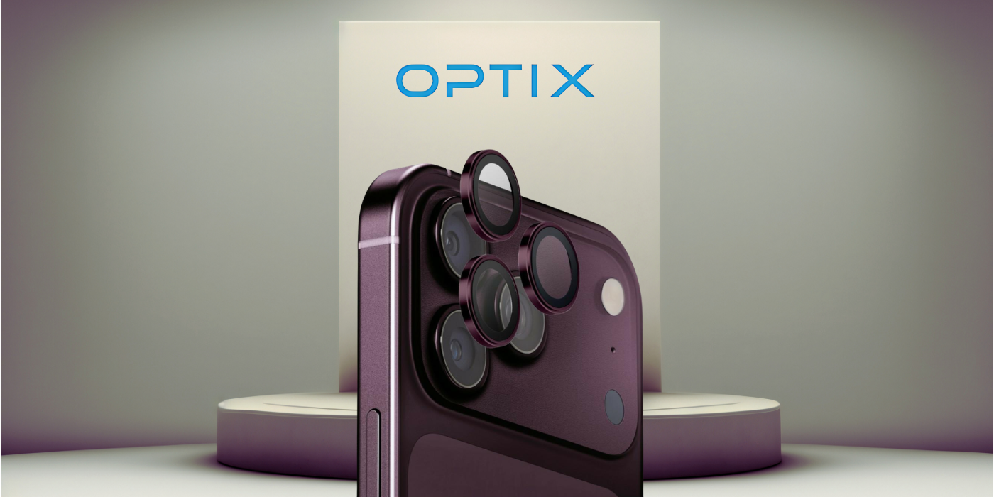 UNIQ Optix AluGuard (DX2) fotoaparato objektyvo apsauga, skirta iPhone 18 Pro / iPhone 18 Pro Max, bordo spalvos aprašymas - Prekės nuotrauka