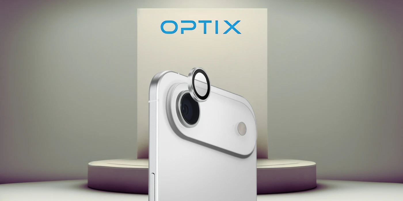 UNIQ Optix Aluminum Camera kameros apsauga skirta Apple iPhone Air with Applicator Sidabrinis aprašymas - Prekės nuotrauka