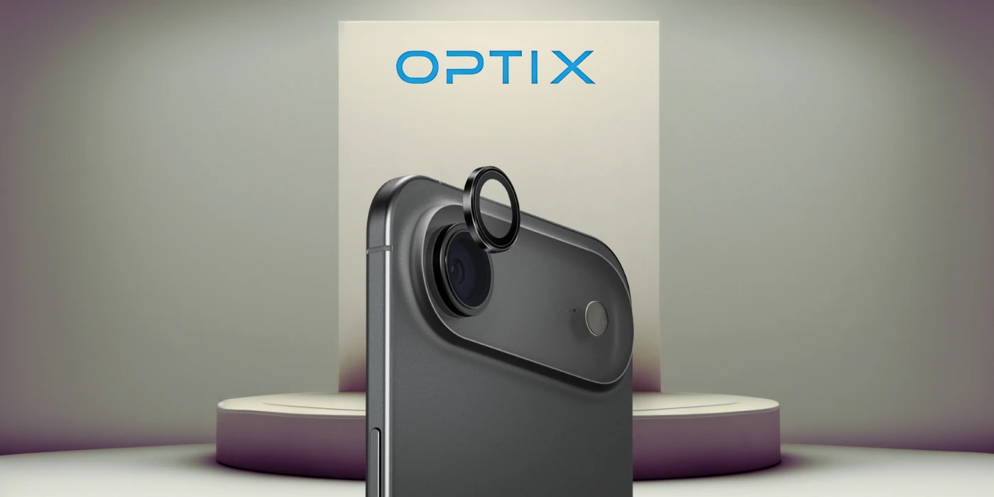 UNIQ Optix Aluminum kameros apsauga skirtas Apple iPhone Air su aplikatoriumi, juodos spalvos aprašymas - Prekės nuotrauka