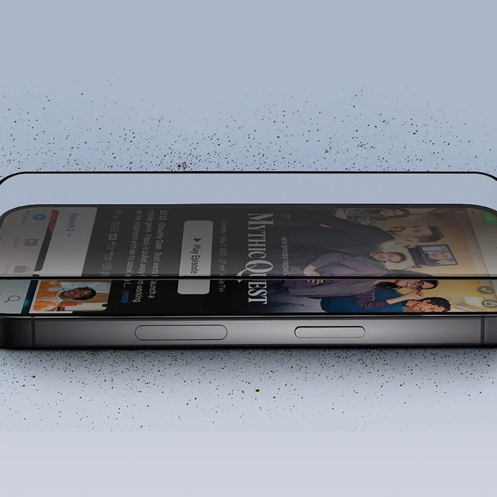 UNIQ Optix Matte iPhone 16 Plus 6.7″ matinis apsauginis stiklas su aplikatoriumi aprašymas - Prekės nuotrauka
