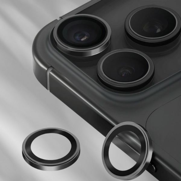 UNIQ Optix Prime fotoaparato objektyvo apsauga, skirta iPhone 18 Pro / iPhone 18 Pro Max, grafito spalvos aprašymas - Prekės nuotrauka