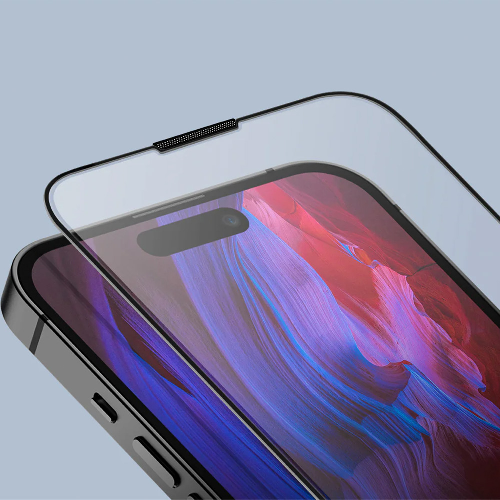UNIQ Optix Vivid iPhone 15 Pro Max 6.7″ skaidrus apsauginis stiklas su aplikatoriumi aprašymas - Prekės nuotrauka