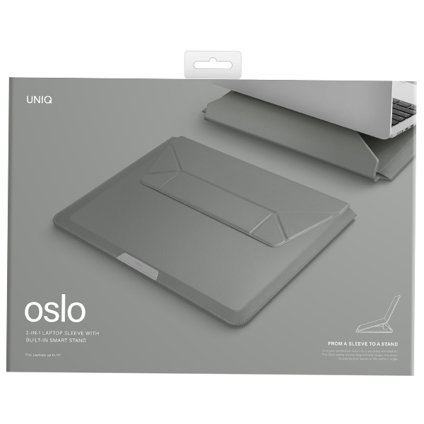 UNIQ Oslo nešiojamojo kompiuterio dėklas 14″ žalias aprašymas - Prekės nuotrauka