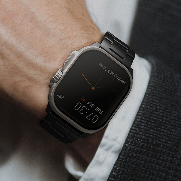 UNIQ Osta apyrankė Watch 42/44/45/49mm Series 1-8/SE/SE2/SE3/Ultra 1/2/3 iš nerūdijančio plieno, sidabro spalvos aprašymas - Prekės nuotrauka
