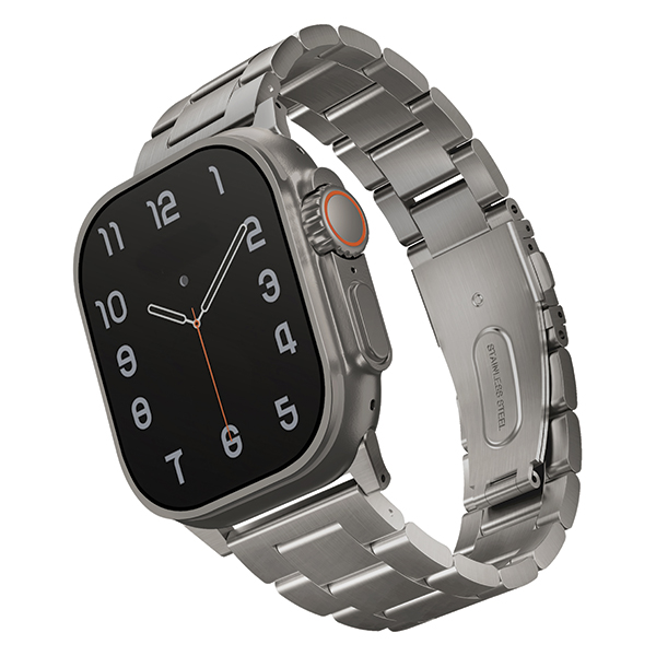 UNIQ Osta apyrankė Watch 42/44/45/49mm Series 1-8/SE/SE2/SE3/Ultra 1/2/3 iš nerūdijančio plieno, sidabro spalvos aprašymas - Prekės nuotrauka
