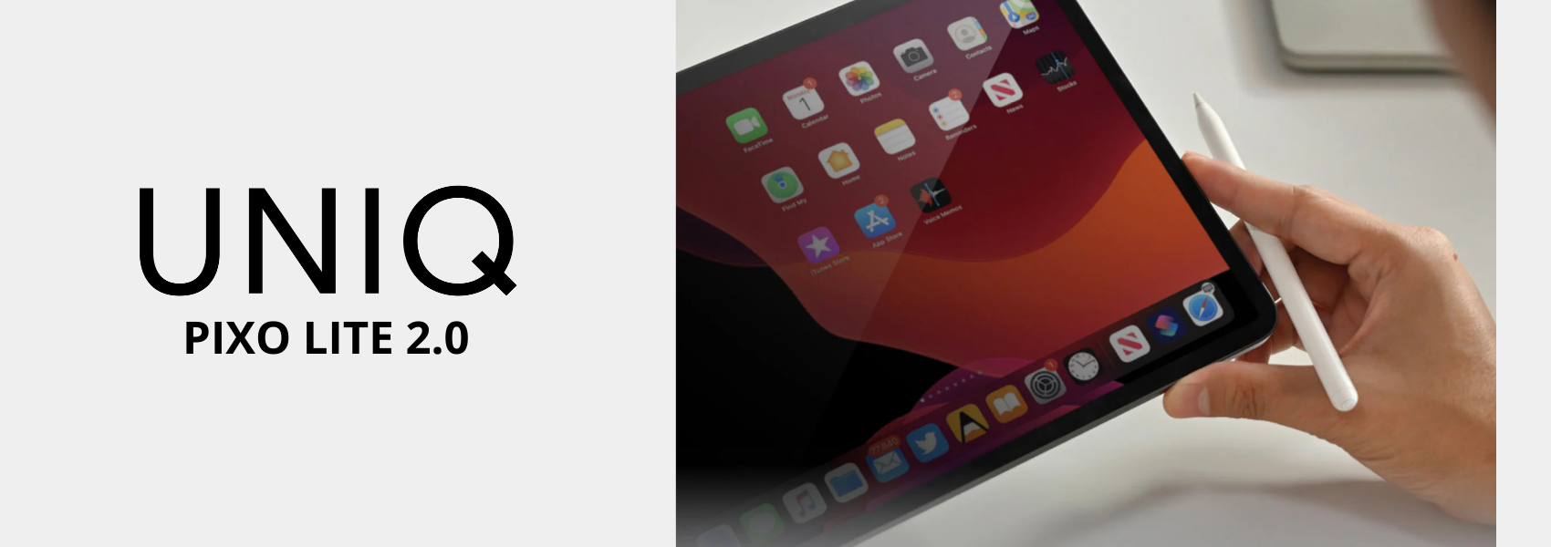 UNIQ Pixo Lite 2.0 magnetinis rašiklis, skirtas iPad, juodos spalvos/Graphite juodos spalvos aprašymas - Prekės nuotrauka