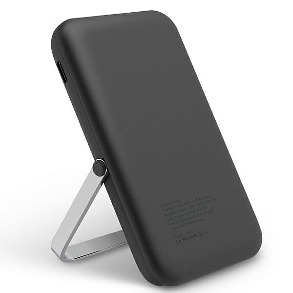 UNIQ Powerbank Hoveo 5000mAh USB-C 20W PD Fast charge Wireless Magnetic charcoal pilkos spalvos aprašymas - Prekės nuotrauka
