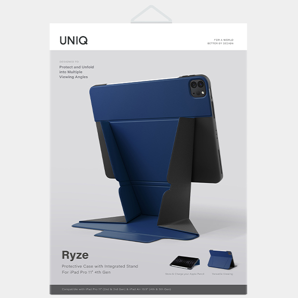 UNIQ Ryze Dėklas Apple iPad Pro 11 (2021-2022) / Air 10.9″ (2020-2022) mėlynas aprašymas - Prekės nuotrauka