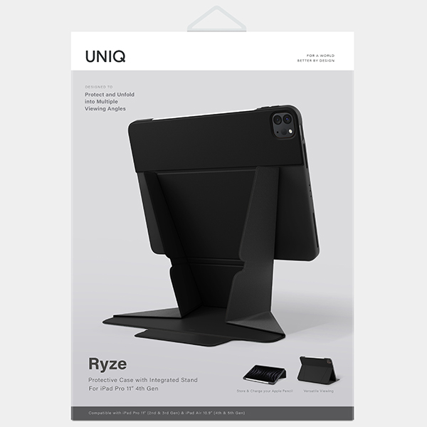UNIQ Ryze Dėklas iPad Pro 11 (2021-2022) / Air 10.9″ (2020-2022) juodos spalvos aprašymas - Prekės nuotrauka