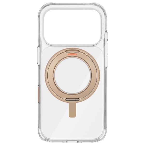 UNIQ Swivix dėklas skirtas Apple iPhone 17 Pro 360 Rotating Kickstand Gold aprašymas - Prekės nuotrauka UNIQ Swivix dėklas skirtas Apple iPhone 17 Pro 360 Rotating Kickstand Gold aprašymas - Prekės nuotrauka