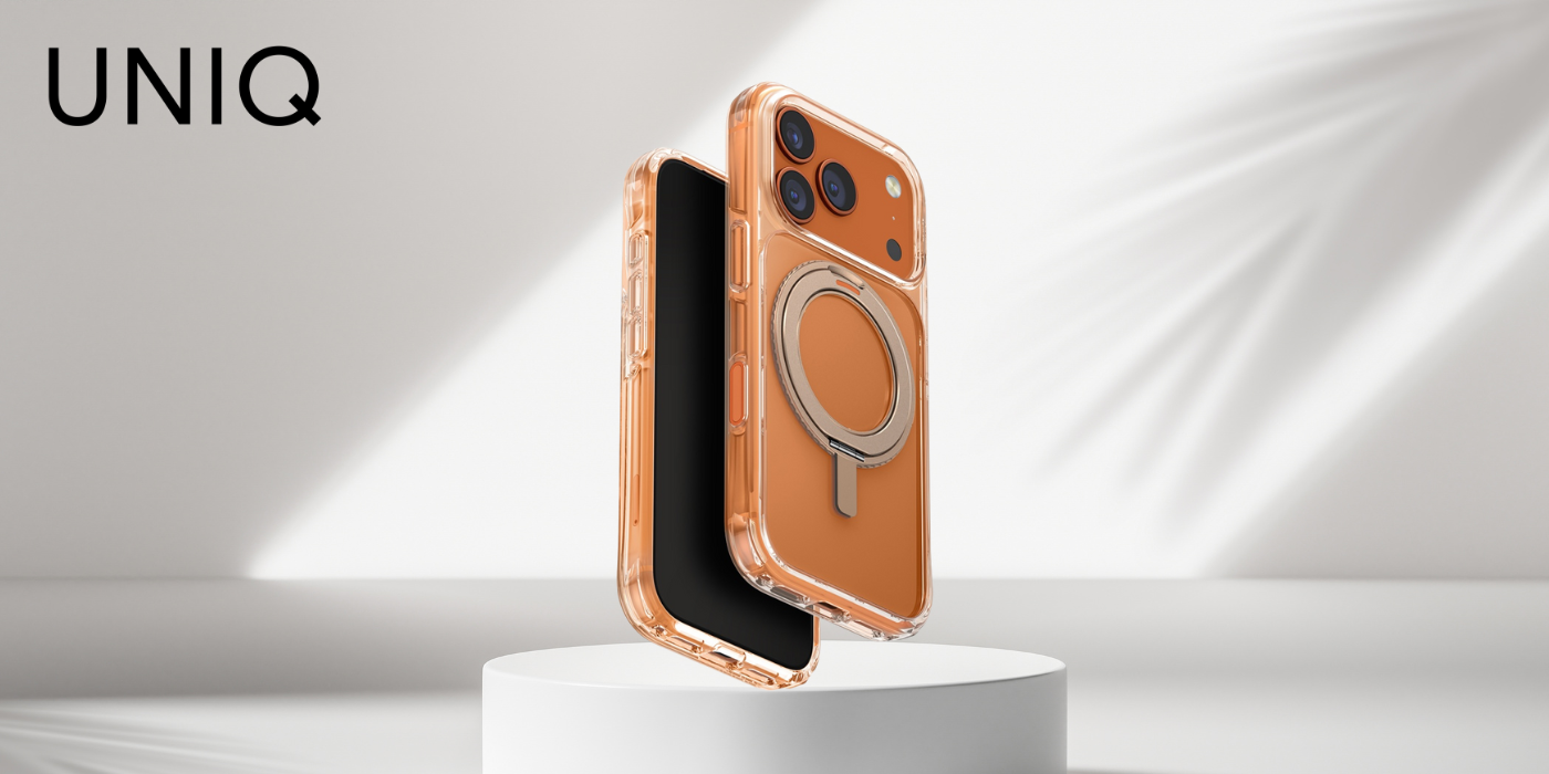 UNIQ Swivix dėklas skirtas Apple iPhone 17 Pro 360 Rotating Kickstand Gold aprašymas - Prekės nuotrauka UNIQ Swivix dėklas skirtas Apple iPhone 17 Pro 360 Rotating Kickstand Gold aprašymas - Prekės nuotrauka