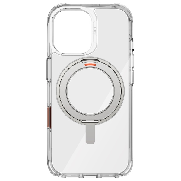 UNIQ Swivix dėklas, skirtas iPhone 17, 360° besisukantis stovas, skaidrus aprašymas - Prekės nuotrauka