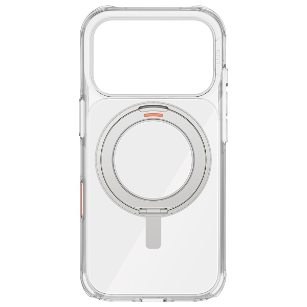 UNIQ Swivix dėklas, skirtas iPhone 17 Pro, su 360° besisukančiu stovu, skaidrus aprašymas - Prekės nuotrauka