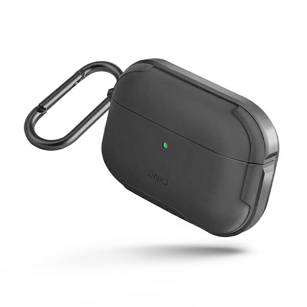 UNIQ Valencia dėklas AirPods Pro gunmetal pilkos spalvos Antimicrobial aprašymas - Prekės nuotrauka