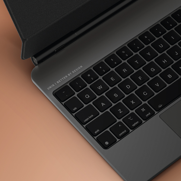 UNIQ Venno Pro Magnetic Smart dėklas su klaviatūra, skirtas iPad Pro 11″ M4 (2024) caramel aprašymas - Prekės nuotrauka