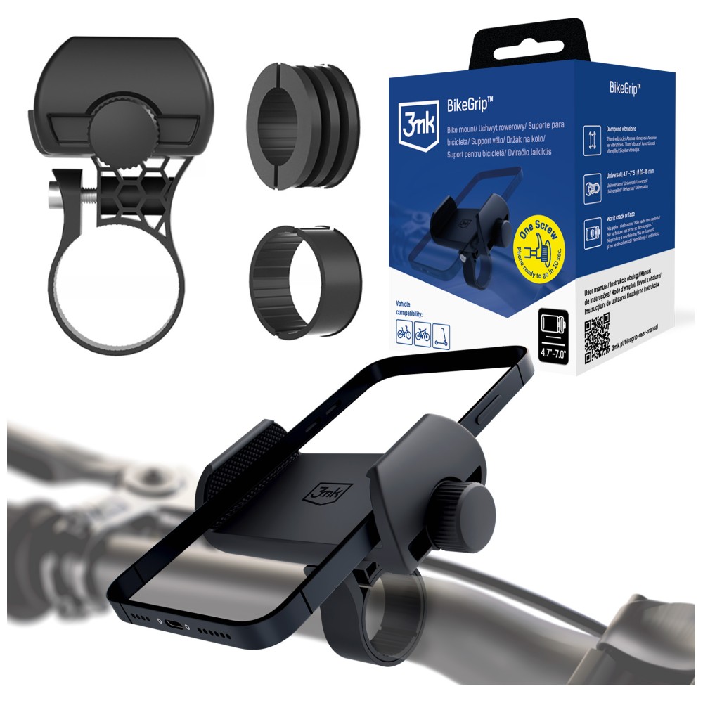 Universalus dviračio telefono laikiklis 3MK BikeGrip aprašymas - Prekės nuotrauka Universalus dviračio telefono laikiklis 3MK BikeGrip aprašymas - Prekės nuotrauka