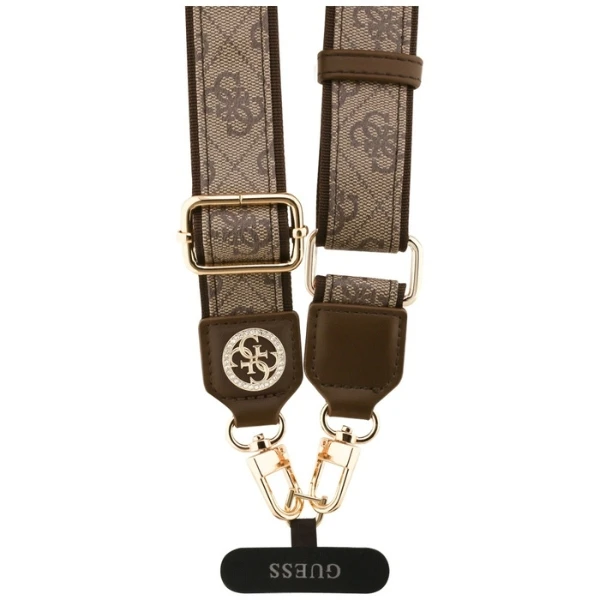 Universalus kaklajuostis Guess CBDY 4G Tether Patch Strass Metal Logo rudos spalvos aprašymas - Prekės nuotrauka