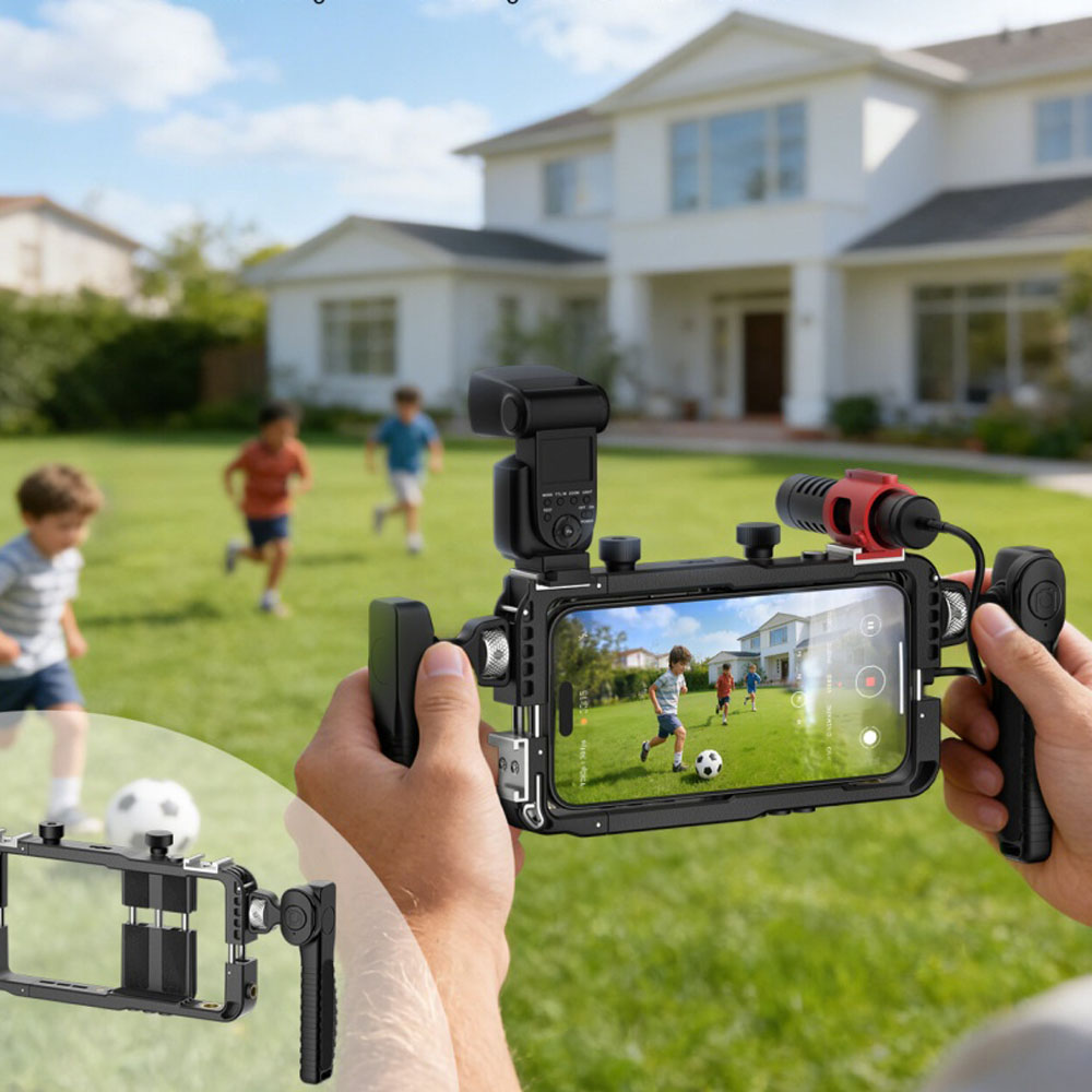 Universal video set for smartphone 4smarts with wireless remote juodos spalvos aprašymas - Prekės nuotrauka