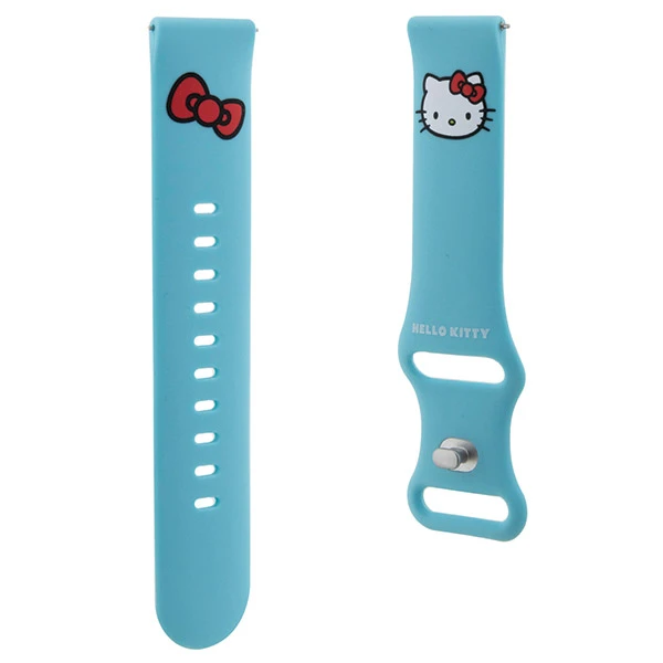 Universali apyrankė (20 mm) Hello Kitty silikoninė Kitty Head (HKUWMSCHBLB) mėlynos spalvos aprašymas - Prekės nuotrauka