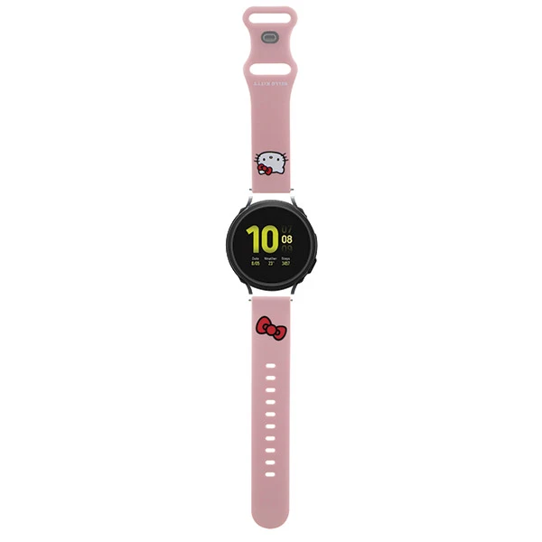 Universali apyrankė (20 mm) Hello Kitty silikoninė Kitty Head (HKUWMSCHBLP) rožinės spalvos aprašymas - Prekės nuotrauka
