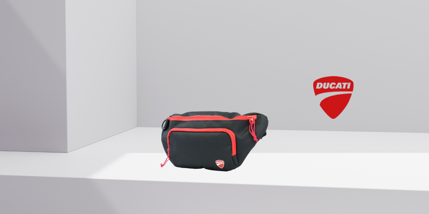 Audi Universali Ducati juosmens rankinė Waist Bag juodos spalvos aprašymas - Prekės nuotrauka