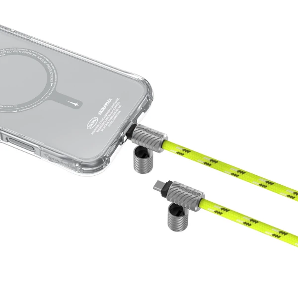 Universali virvelė telefonui kabelis 2in1 Skinarma Dyno Ve USB-C/USB-C niteglow aprašymas - Prekės nuotrauka Universali virvelė telefonui kabelis 2in1 Skinarma Dyno Ve USB-C/USB-C niteglow aprašymas - Prekės nuotrauka