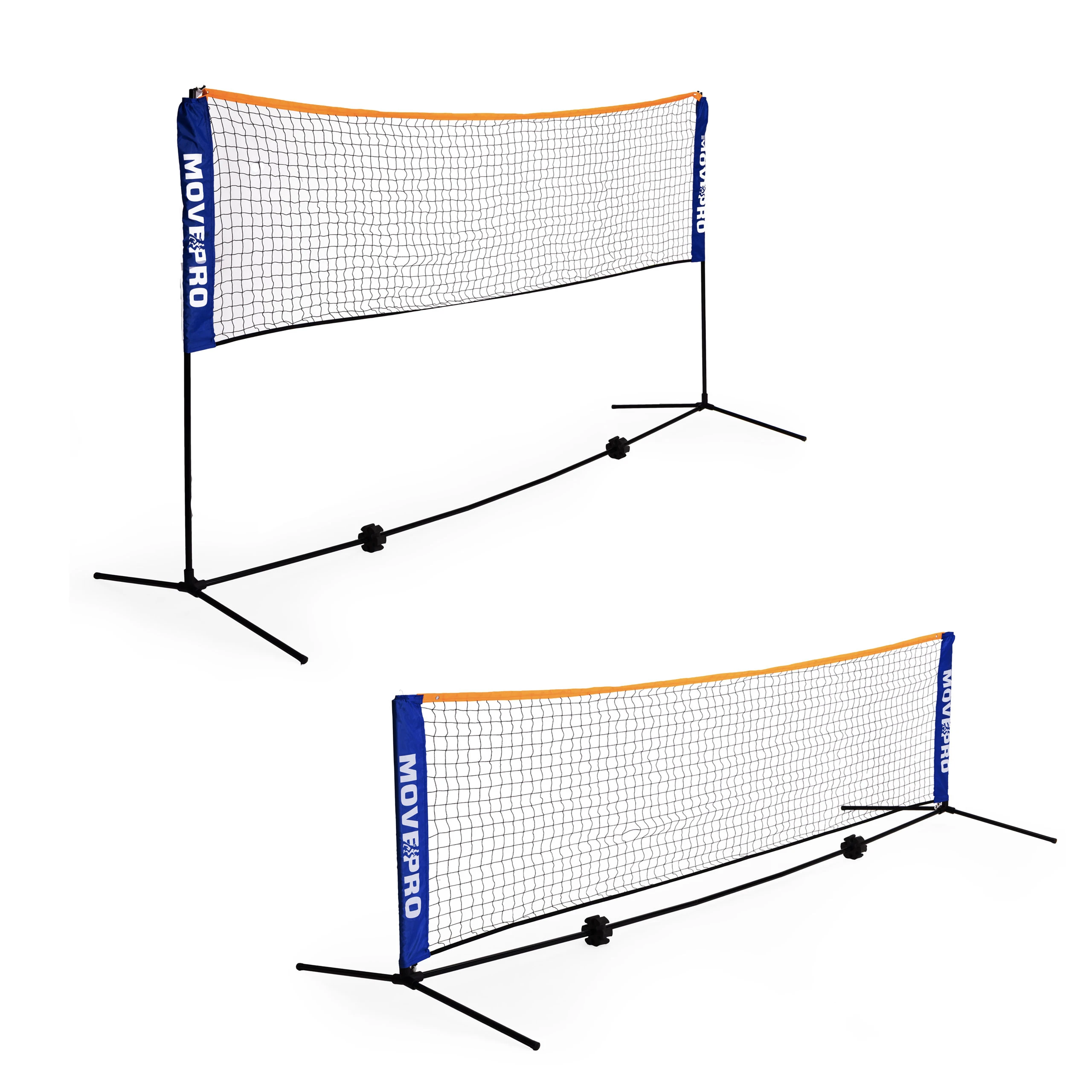 Universalus 305×140 cm 3-in-1 reguliuojamas tinklas badmintonui, tinkliniui ir tenisui su krepšiu, MOVEPRO aprašymas - Prekės nuotrauka