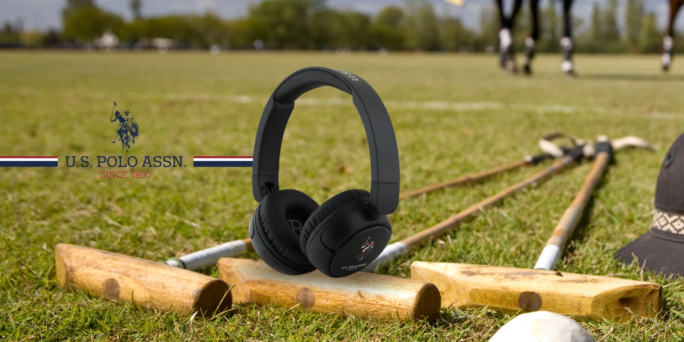 Us Polo Assn US Polo Bluetooth ausinės USHPV6PUNK juodos spalvos DH Color Logo aprašymas - Prekės nuotrauka