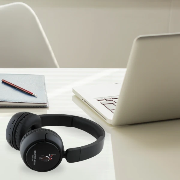Us Polo Assn US Polo Bluetooth ausinės USHPV6PUNK juodos spalvos DH Color Logo aprašymas - Prekės nuotrauka