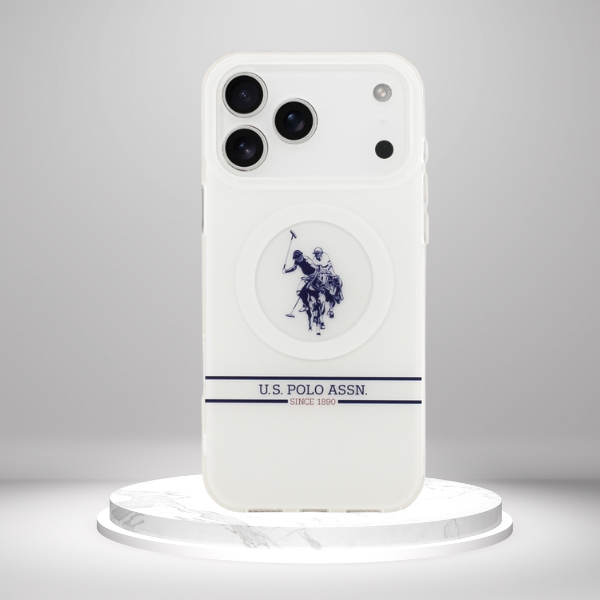 Us Polo Assn US Polo DH and Bottom Stripe Logo MagSafe dėklas Apple iPhone 17 Pro Max baltos spalvos aprašymas - Prekės nuotrauka Us Polo Assn US Polo DH and Bottom Stripe Logo MagSafe dėklas Apple iPhone 17 Pro Max baltos spalvos aprašymas - Prekės nuotrauka