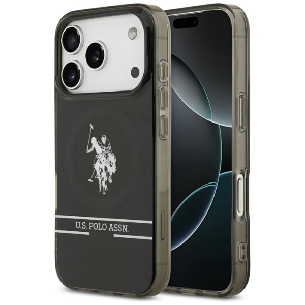 Us Polo Assn US Polo DH and Bottom Stripe Logo MagSafe dėklas Apple iPhone 17 Pro juodos spalvos aprašymas - Prekės nuotrauka Us Polo Assn US Polo DH and Bottom Stripe Logo MagSafe dėklas Apple iPhone 17 Pro juodos spalvos aprašymas - Prekės nuotrauka