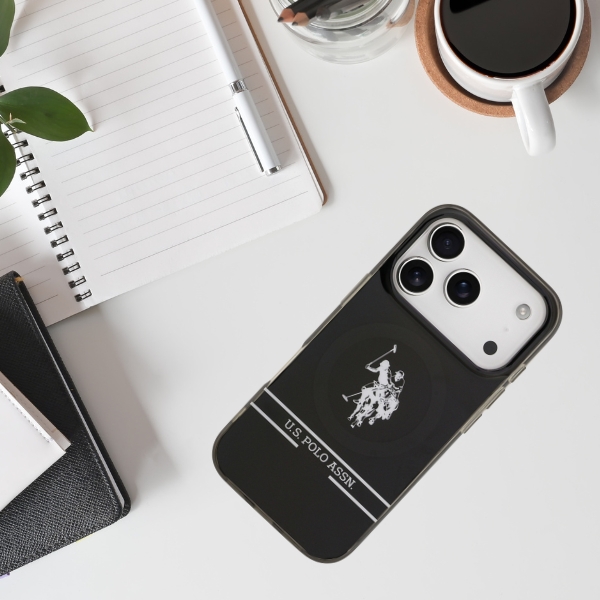 Us Polo Assn US Polo DH and Bottom Stripe Logo MagSafe dėklas Apple iPhone 17 Pro juodos spalvos aprašymas - Prekės nuotrauka Us Polo Assn US Polo DH and Bottom Stripe Logo MagSafe dėklas Apple iPhone 17 Pro juodos spalvos aprašymas - Prekės nuotrauka
