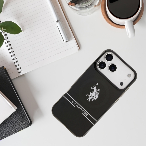 Us Polo Assn US Polo DH and Bottom Stripe Logo MagSafe dėklas Apple iPhone 17 Pro Max juodos spalvos aprašymas - Prekės nuotrauka Us Polo Assn US Polo DH and Bottom Stripe Logo MagSafe dėklas Apple iPhone 17 Pro Max juodos spalvos aprašymas - Prekės nuotrauka
