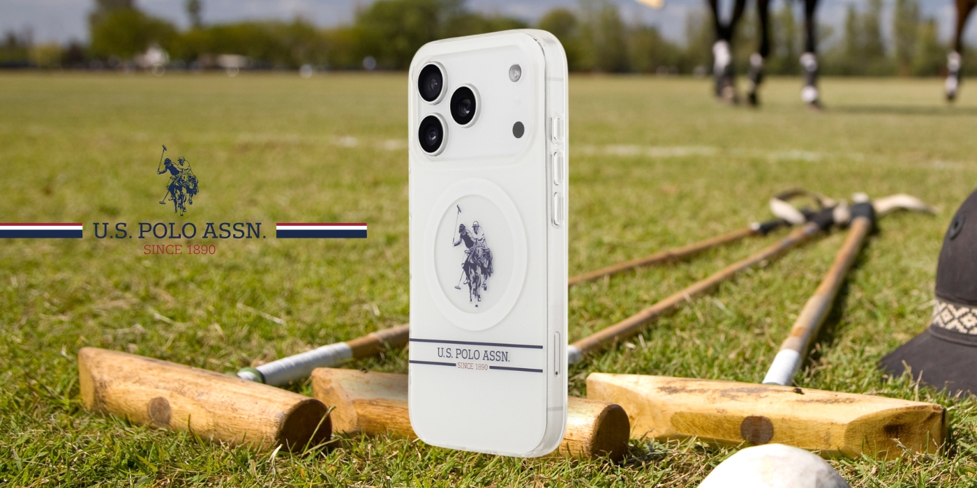 Us Polo Assn US Polo DH ir Bottom Stripe Logo MagSafe dėklas iPhone 17 Pro baltos spalvos aprašymas - Prekės nuotrauka