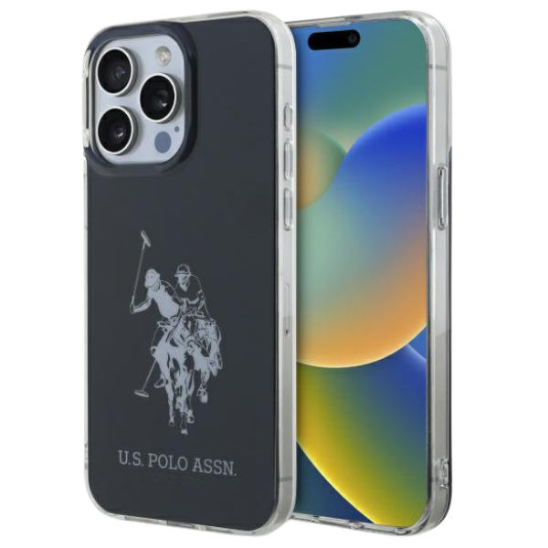 Dėklas Us Polo Assn US Polo USHCP15XTPUHRBK iPhone 15 Pro Max 6,7″ juodos spalvos Shiny Big Logo aprašymas - Prekės nuotrauka