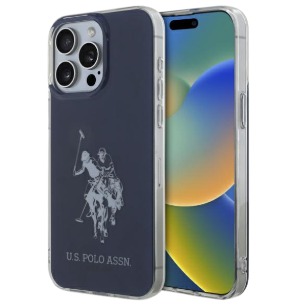 Dėklas Us Polo Assn US Polo USHCP15XTPUHRBV iPhone 15 Pro Max 6,7″ mėlynas Shiny Big Logo aprašymas - Prekės nuotrauka