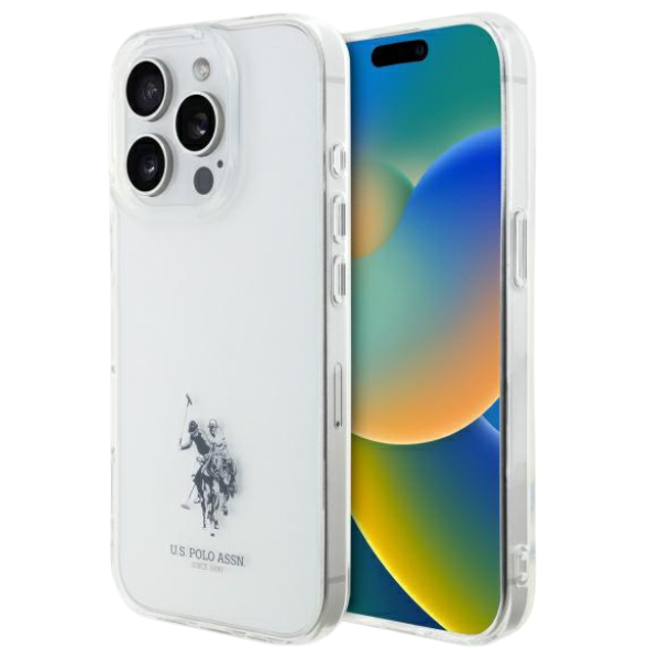 Dėklas Us Polo Assn US Polo USHCP15XUSMT iPhone 15 Pro Max 6.7″ skaidrus IML atspausdintas dvigubo žirgo logotipas aprašymas - Prekės nuotrauka